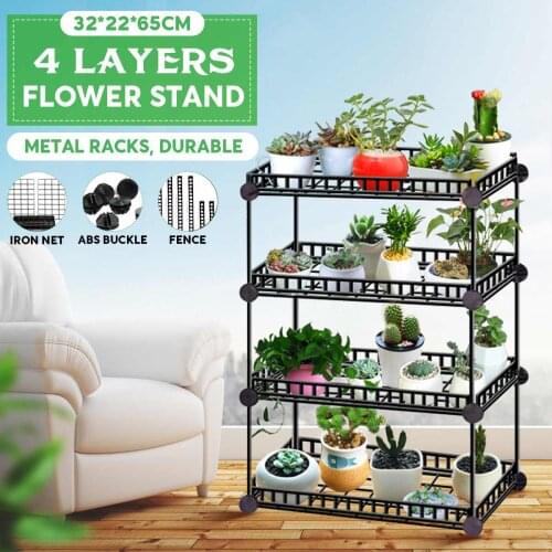 6/5/4/3 Tier Durable Metal Plant Shelves Flower pot holder Garden Rack Display Stand Succulent plants home Balcony Decoration