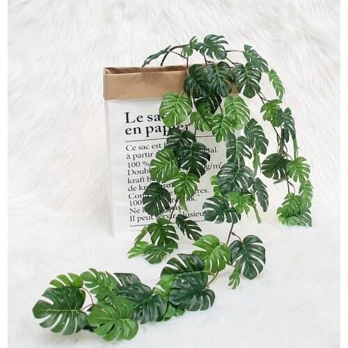 80cm Simulated Tortoise Leaf Rattan Decorative Green Artificial Plant Vine Hanging Plant Home Outdoor Garden Hanging Decor