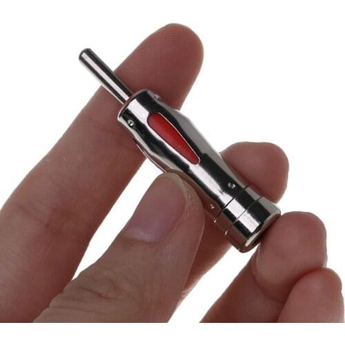Car-styling Universal Red ISO To DIN Male Car Auto Radio Stereo Antenna Adaptor Aerial Plug Connector Adapter To DIN Vehicle
