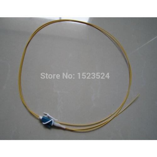 Free Shipping 50pcs/lot Singlemode Simplex Yellow PVC 0.9mm 1 Meter LC/PC Fiber Optic Pigtail LC Pigtail