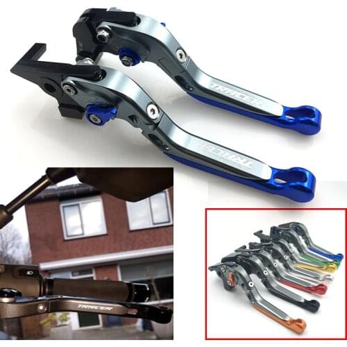 Free shipping CNC Motorcycle Brakes Clutch Levers For Yamaha MT09 MT-09 MT 09 MT-07 MT 07 MT07 TRACER 2018 Logo(TRACER)