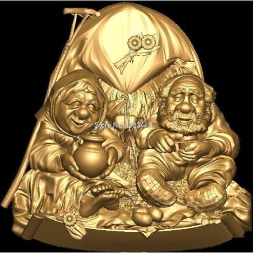 Ded_da_Baba 3D Model STL relief for cnc STL format Furniture 3D STL format furniture decoration