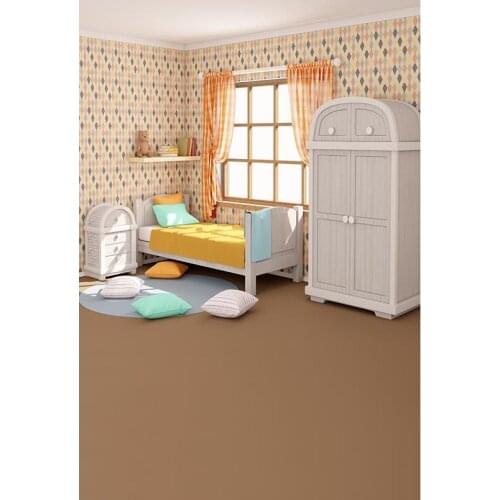 Kids bedroom photo backgrounds vinyl window curtains photography backdrops for children photographer studio accessories S-3247