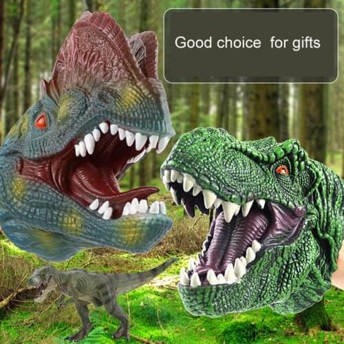 Childrens toys gelatinous Dinosaur Hand Puppet Toys For Children Soft Rubber Animal Head Hand Puppet Toys Gloves For Children