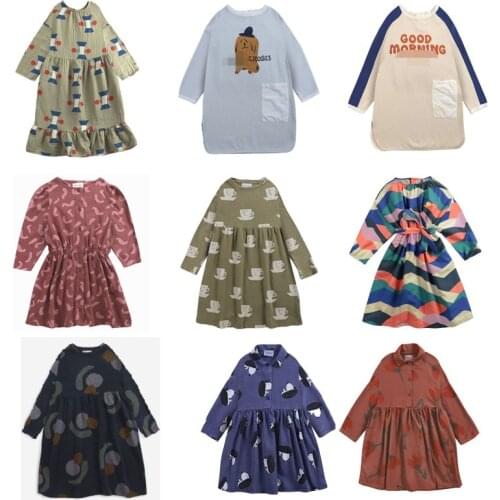 Childrens Girls Dress BC 2021 Fall New Girls Clothes Floral Dresses Flower Girl Dresses Childrens Autumn Dresses Girls Dresses