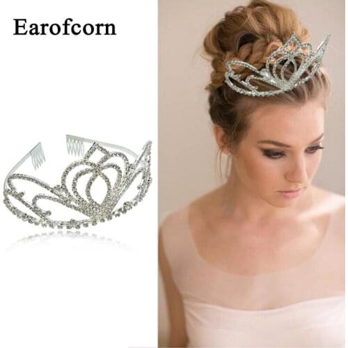 Exquisite Variety Style High Quality Rhinestone Silver Color Crown Princess Pageant Party Headdress Wedding Hair Accessories