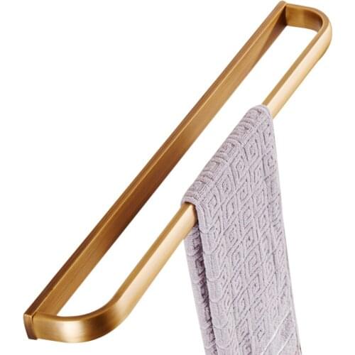 Leyden Antique Brass Wall Mounted Single Towel Bar Bathroom Antirust Durable Towel Holder Rack Bathroom Accessories