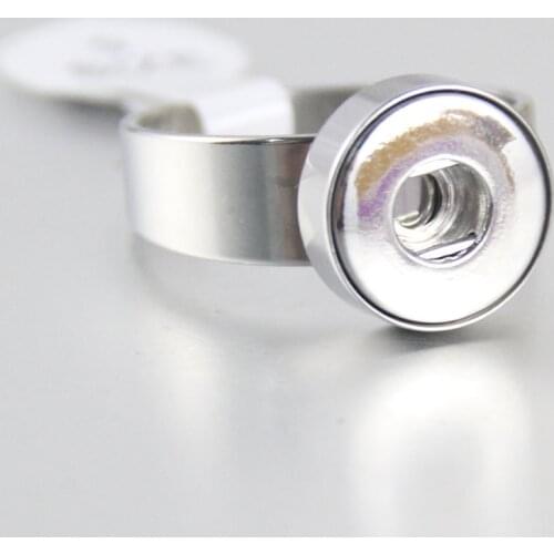 Fashion Round Stainless steel metal snap rings fit 12MM snap buttons jewelry JZ0017