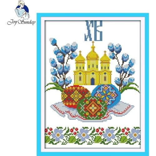 Joy Sunday Easter Eggs Halloween Pattern Painting Counted Print On Canvas Chinese Cross Stitch Needlework Sets Embroidery Kits