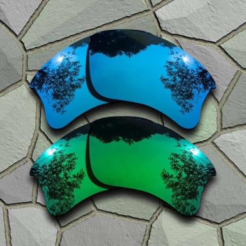 Sky Blue&Jade Green Sunglasses Polarized Replacement Lenses for Oakley Flak Jacket XLJ