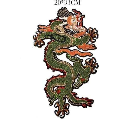 New arrival Exquisite Punk Style Chinese Qinglong Embroidery Patch Sew On Clothes Applique for DIY Clothing Accessory Patch