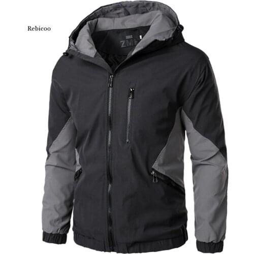 New Autumn Winter Hooded Zipper Jacket Men Streetwear Bomber Jacket Windbreaker Mens Sportswear Coat Slim Fit Pilot Outwear