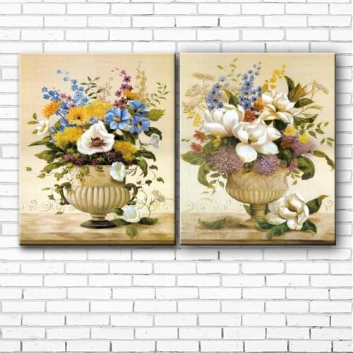 Pastoral cute lily morning glory flowers canvas printings oil painting printed on canvas living room wall art decoration picture