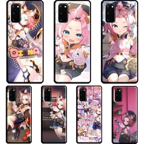 Diona Genshin Impact Case For Samsung Galaxy S8 S9 S10 Plus S20 FE S21 Ultra Note 20 Note 10 Plus Soft Cover