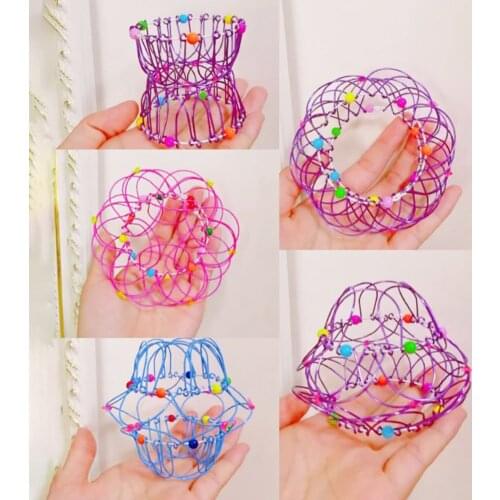 Variety Flower Basket Decompression Toys Ornament Mandala Flower Kids Toy for Gifts Mandala Softened Steel Ring