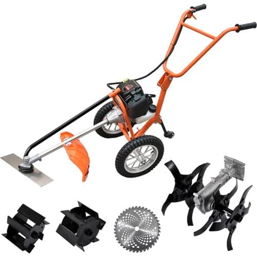 Hand-push Four-stroke 140FA Multi-function Lawn Mower Agricultural Orchard weeding Mowing Loose soil machine 1.0KW 6500r/m 0.65L