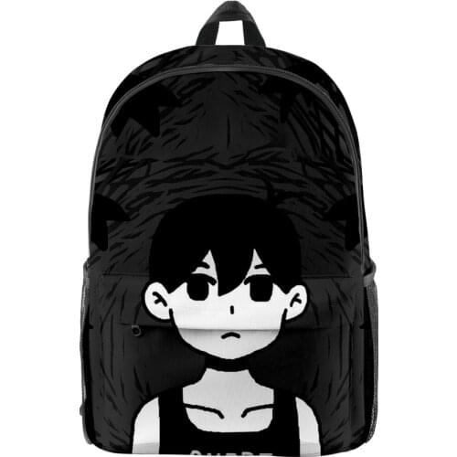 2021 Hip hop Omori Cartoon 3D Print Men Women Backpack Oxford School Bag High Capacity Teenager Girl Child Bag Travel Backpack