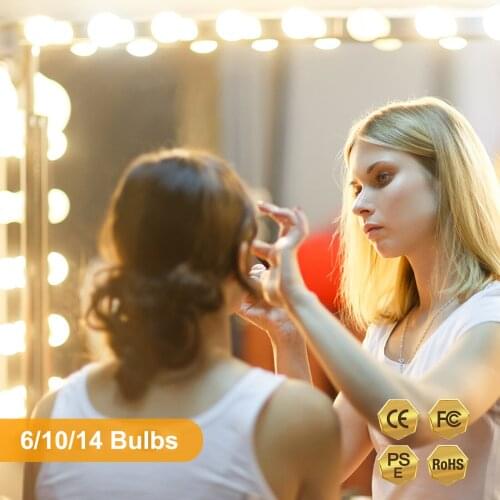 LED Vanity Makeup Mirror Lights Wall Light Dimmable Touch Control Make Up Light Bulbs Lighting Fixture Strip Vanity Mirror Light