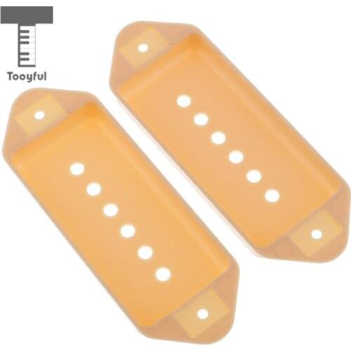 Tooyful 2PCS P90 Guitar Pickup Covers Dog-ear for Guitar Musical Instruments Cream