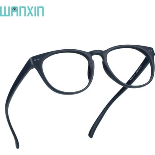 WANXIN Unbreakable Plastic Blue Light Blocking Glasses,Computer Reading Glasses,Transparent Lens