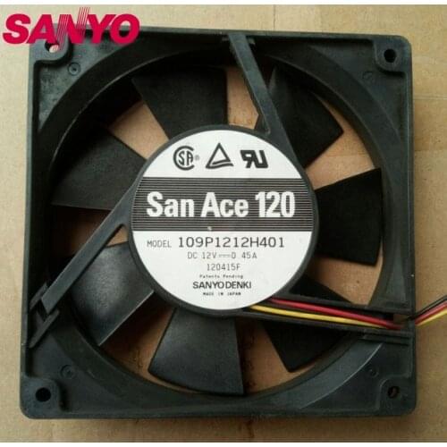 1pcs 109P1212H401 12025 120*120*25mm 120mm 12V 0.45A For Sun Server inverter axial cooler chassic case Cooling Fan