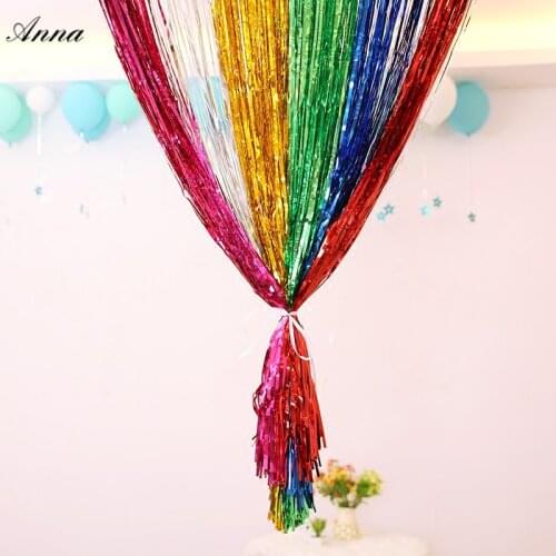 1Pc Multicolor Rain Curtain Scene Props Po background Halloween Wedding Birthday Party Wall Decoration Party Supplies