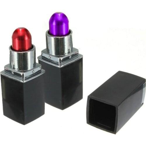 1pc Lipstick Pipes Portable Smoking Pipe Metal Tobacco Pipe Magic Lip Gloss Hookahs Grinder Narguile Cigarette Holder