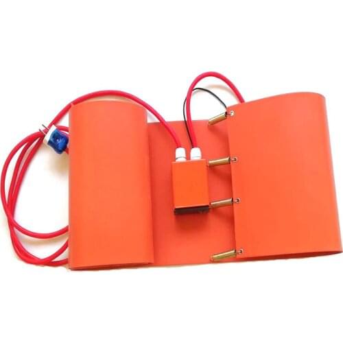 125*1740*1.5mm silicone drum heater for oil barrel 120v 1000w digital thermostat on wire 1500mm lead wire