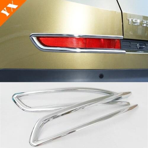 2017 2018 2019 2020 For Skoda Kodiaq ABS Chrome Car Rear Back Fog Light Lampshade Cover Trim Auto Styling Sticker Accessories
