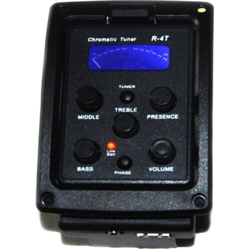 5pcs R-4T 3bands Digital Acoustic Guitar Pickups EQ Pickup Tuner with LCD Indicator Guitar Tuner