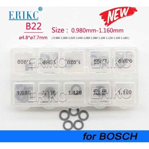 50PCS B22 Calibration Washers Size 0.98--1.16mm Common Rail Nozzle Valve Adjusting Shim B22 CRIN Armature Lift Spacer Shims Set