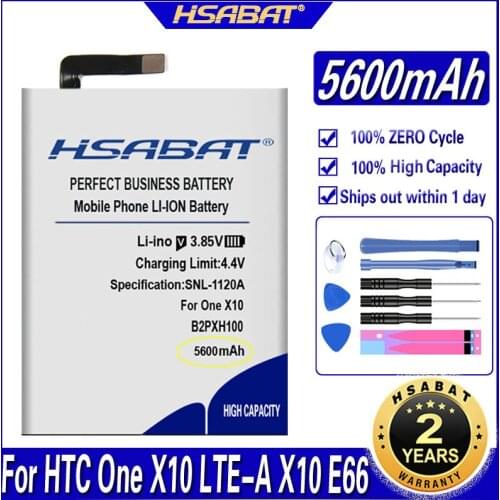 HSABAT B2PXH100 5600mAh Battery for HTC E66 One X10 One X10 LTE-A X10 X10 Batteries