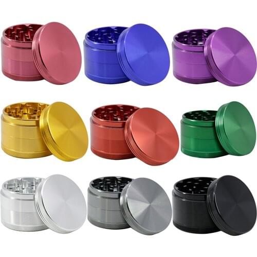 Aluminium Alloy Tobacco Crusher 4 Layer Round Spice Herbal Grinder Manual Cigarette Cutter