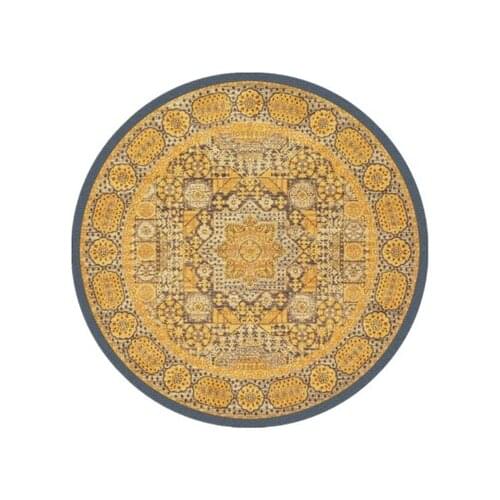 American Retro Popular Round Carpet Living Room Bedroom Decoration Machine Washable Mat