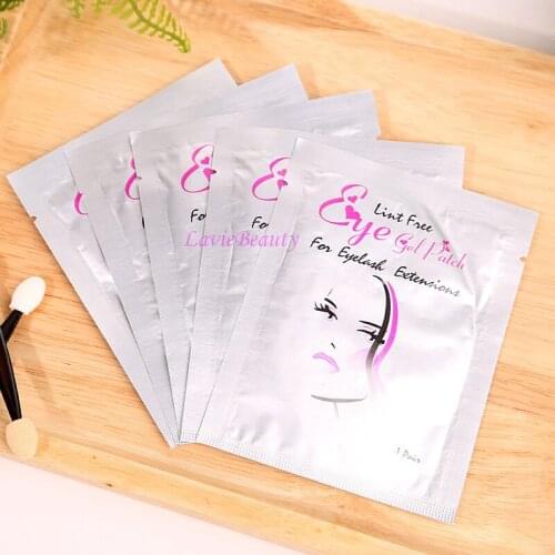 Free shipping 100 pairs Lint Free Under Gel Eye Pads Eyelashes Thin Patches For Eyelash Extension Make Up Tools