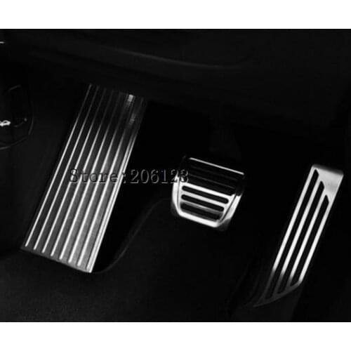 Free shipping High quality For Alfa Romeo Giulia Stelvio LHD AT Stainless Steel Gas pedal + Brake Pedal-Rest pedal