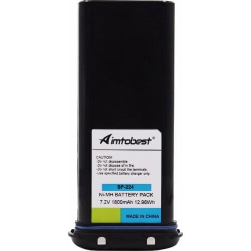 BP-224 Battery 1800mAh for ICOM Handheld Marine Radio IC-M2 IC-GM1600 IC-M32