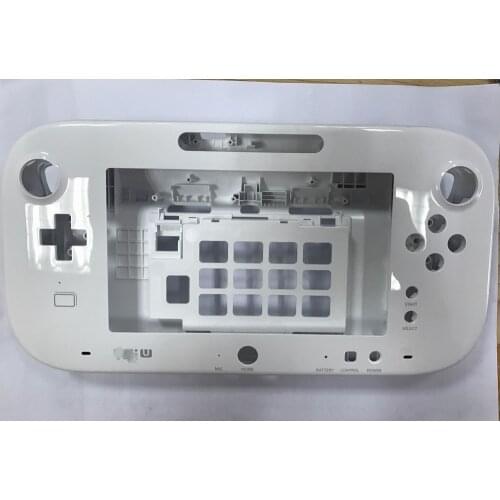 For wiiu gamepad case housing shell without battery cover replacement black/white