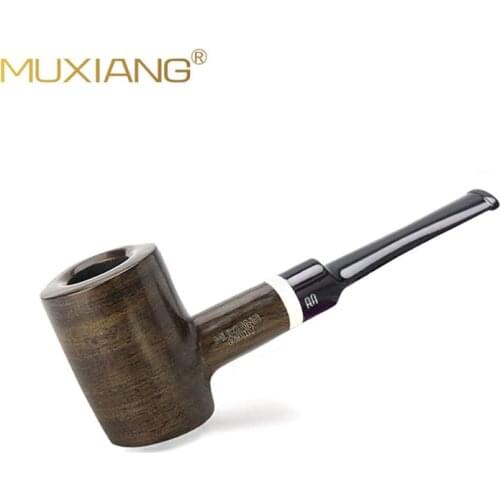 RU-Handmade Hammer Style Ebony Pipe 9mm Filter Tobacco Smoking Pipe Wooden Pipes With Accessories Mens Gift ac0026