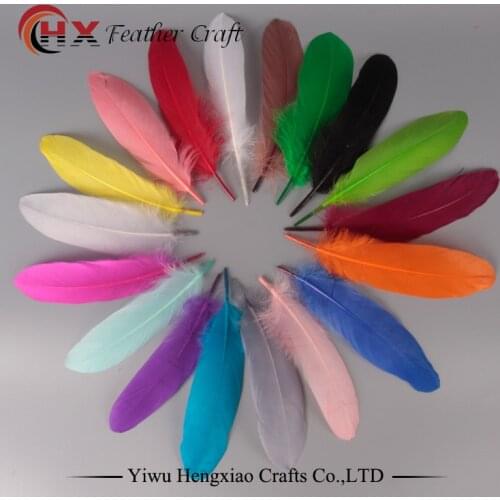 Good Quality Feather 50pcs/lot Natural White Goose Feathers 15-20cm Decoration Wedding Diy Colorful Feather Material Accessories