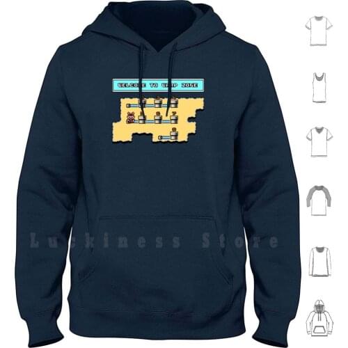 Welcome To Warp Zone Hoodies Long Sleeve Video Games Pixelart Pixel Art Sprite Sprites Retro Classic Vintage