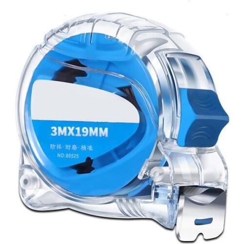 New high-precision stainless steel tape thickened transparent 3 m waterproof tape measure Woodworking measuring steel ruler