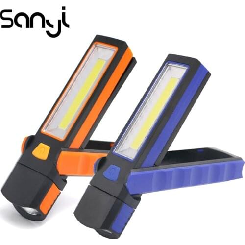 SANYI Magnetic Portable Lantern 3800LM Adjustable COB LED Flashlight Torch Camping Tent Lamp Power by 4*AAA Battery