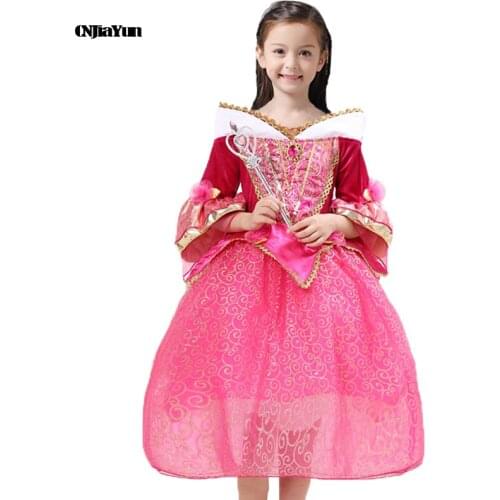 Fancy Halloween costumes Carnival Princess Party dress For Girls Beauty and the Beast costume kids girls belle princess dress