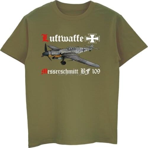 New Fashion Funny T-shirt Messerschmitt Bf 109 Germany Wwii T Shirt New Amazing Graphic Tshirt Men Cotton Tees Tops Harajuku
