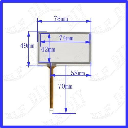 Wholesale KDT5792 78*49MM 3inch resistance screen for GPS CAR this is compatible 78*49 KDT 5792