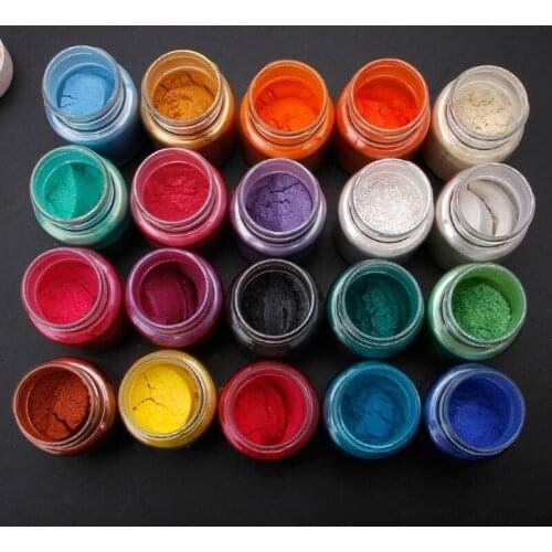 32 Colors Pearlescent Natural Mica Mineral Powder Epoxy Resin Dye Pearl Pigment
