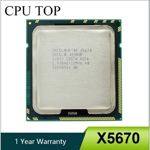 Intel Xeon X5670 Processor 2.93GHz LGA 1366 12MB L3 Cache Six Core server CPU