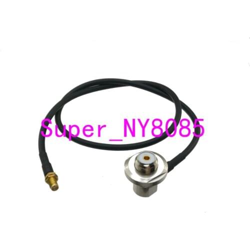RG58 UHF Female Jack Bulkhead Right angle to SMA Female Jack Bulkhead RF Jumper pigtail Cable 10FT~20M