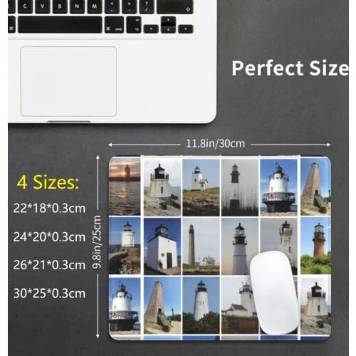 Atlantic Lighthouse Collection Mouse Pad DIY Print Cushion Lighthouses Light Beacon Light Tower Tower Towers